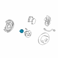 OEM 2009 Pontiac Vibe Sensor, Rear Wheel Speed Diagram - 19184267