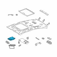 OEM Lexus LS500h Lamp Sub-Assembly, Map Diagram - 81208-50040-A0