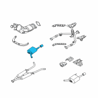 OEM 2009 Infiniti M35 Exhaust Main Muffler Assembly Diagram - 20100-EJ80A