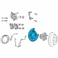 OEM 2011 Chrysler 200 Plate-Rear Drum Brake Diagram - 5191220AB