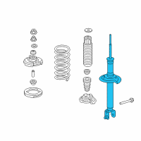 OEM 2013 Honda Accord Shock Absorber Unit, Rear Diagram - 52611-T2A-A13