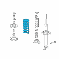 OEM 2017 Honda Accord Spring, Rear Diagram - 52441-T2A-A51