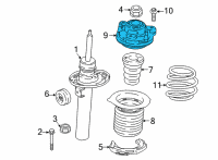 OEM BMW Support Bearing, Front Diagram - 31-30-6-890-656