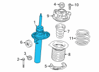 OEM BMW M440i LEFT FRONT SPRING STRUT Diagram - 31-31-5-A44-375