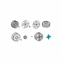 OEM 2005 Saturn Ion Wheel Trim Cap *Circuit Brush Diagram - 9594209