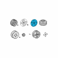 OEM 2005 Saturn Ion Wheel Trim Cover ASSEMBLY Diagram - 9595882