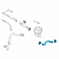 OEM BMW 550i xDrive Engine Coolant Hose Left Diagram - 17-12-7-584-405