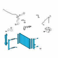 OEM 2012 Toyota Matrix Radiator Assembly Diagram - 16410-AZ009