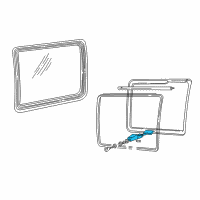 OEM Dodge B150 Latch-Vent Window Diagram - 55135041AB