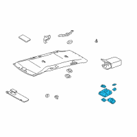 OEM 2002 Toyota Sienna Map Lamp Assembly Diagram - 63650-AE021-A0
