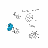 OEM Toyota Matrix Splash Shield Diagram - 46503-02090