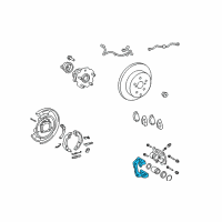 OEM Toyota Matrix Caliper Support Diagram - 47821-02200