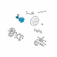 OEM 2010 Toyota Matrix Hub & Bearing Diagram - 42450-02150