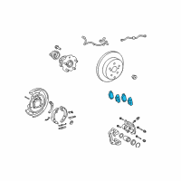 OEM 2009 Toyota Matrix Rear Pads Diagram - 04466-02220