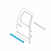 OEM 2003 Dodge Ram 1500 Molding-Rear Door Diagram - 5HC44WS2AB