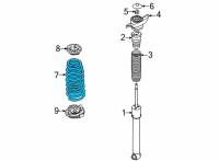 OEM 2022 Kia K5 Rear Springs Diagram - 55340L1110