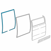 OEM 1996 Dodge B3500 WEATHERSTRIP-Rear Cargo Door Diagram - 55359222AA