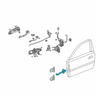 OEM 2002 Acura CL Checker, Left Front Door Diagram - 72380-S82-A01