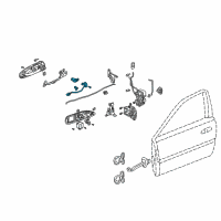 OEM 2002 Acura CL Cylinder, Passenger Side Door Diagram - 72145-S3M-A01