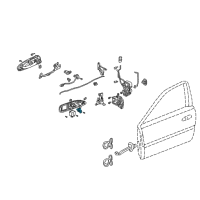 OEM 2000 Acura TL Switch Assembly, Automatic Door Lock (Chromium Plating) Diagram - 35380-S0K-A01ZE
