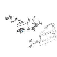 OEM 1999 Acura TL Switch Assembly, Automatic Door Lock (Chromium Plating) Diagram - 35380-S0K-A01ZE