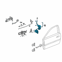 OEM 2003 Acura CL Lock Assembly, Left Front Door Power Diagram - 72150-S3M-A01