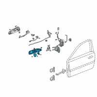 OEM 2001 Acura CL Case, Left Front Inside Handle (Graphite Black) Diagram - 72165-S3M-A01ZB