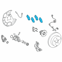 OEM 2019 Lexus NX300h Rear Disc Brake Pad Kit Diagram - 04466-78020