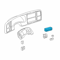 OEM Cadillac Escalade EXT Dash Control Unit Diagram - 15832313