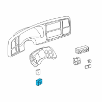 OEM Cadillac Escalade EXT Switch, Headlamp & Instrument Panel Lamp Dimmer & Dome Lamp Diagram - 15062684