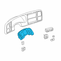 OEM 2000 Chevrolet Tahoe Instrument Panel Gage CLUSTER Diagram - 15055362