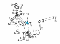 OEM 2021 GMC Sierra 3500 HD Thermostat Housing Gasket Diagram - 12643149