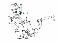 OEM 2019 Chevrolet Silverado 3500 HD Thermostat Diagram - 12680457