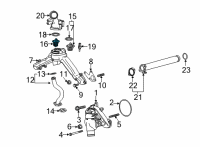 OEM 2017 Chevrolet Silverado 3500 HD Thermostat Diagram - 12680456