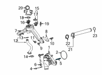 OEM 2022 GMC Sierra 3500 HD Water Pump Stud Diagram - 11611141