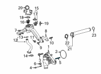 OEM 2008 GMC Savana 2500 Water Pump Stud Diagram - 11611141