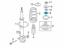 OEM 2021 Nissan Versa Bearing-Strut Diagram - 54325-5RB0A