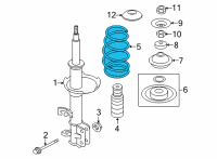 OEM 2021 Nissan Versa Spring-Front Diagram - 54010-5EE0B