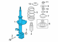 OEM Nissan Versa STRUT KIT-FRONT SUSPENSION, RH Diagram - 54302-5EE1A