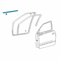 OEM Hyundai Accent Weatherstrip Assembly-Front Door Belt Outside LH Diagram - 82210-25200