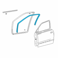 OEM 2002 Hyundai Accent Weatherstrip-Front Door Body Side RH Diagram - 82120-25200