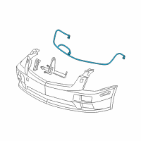 OEM 2009 Cadillac STS Washer Hose Diagram - 25810130