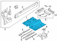 OEM Ford Maverick PAN ASY - FLOOR - FRONT Diagram - LX6Z-7811135-Q