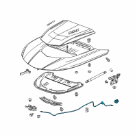 OEM 2020 Chevrolet Camaro Release Cable Diagram - 23320281