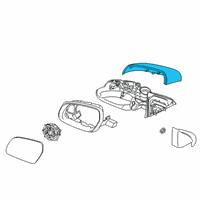 OEM Hyundai Venue Rear View Mirror Scalp, Left, Exterior Diagram - 87616-K2000