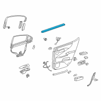 OEM 2017 Lexus LS460 WEATHERSTRIP, Rear Door Diagram - 68174-50050