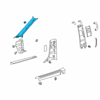 OEM Toyota Sienna Windshield Pillar Trim Diagram - 62211-08080-E0