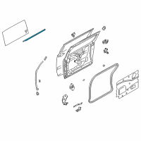 OEM Nissan Quest MOULDING - Rear Door, RH Diagram - 82870-5Z020