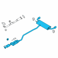 OEM 2016 Ford Edge Muffler & Pipe Diagram - F2GZ-5F250-G