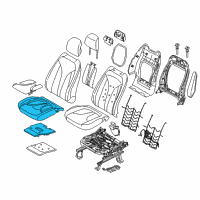 OEM 2016 Lincoln MKC Seat Cushion Pad Diagram - EJ7Z-78632A23-A